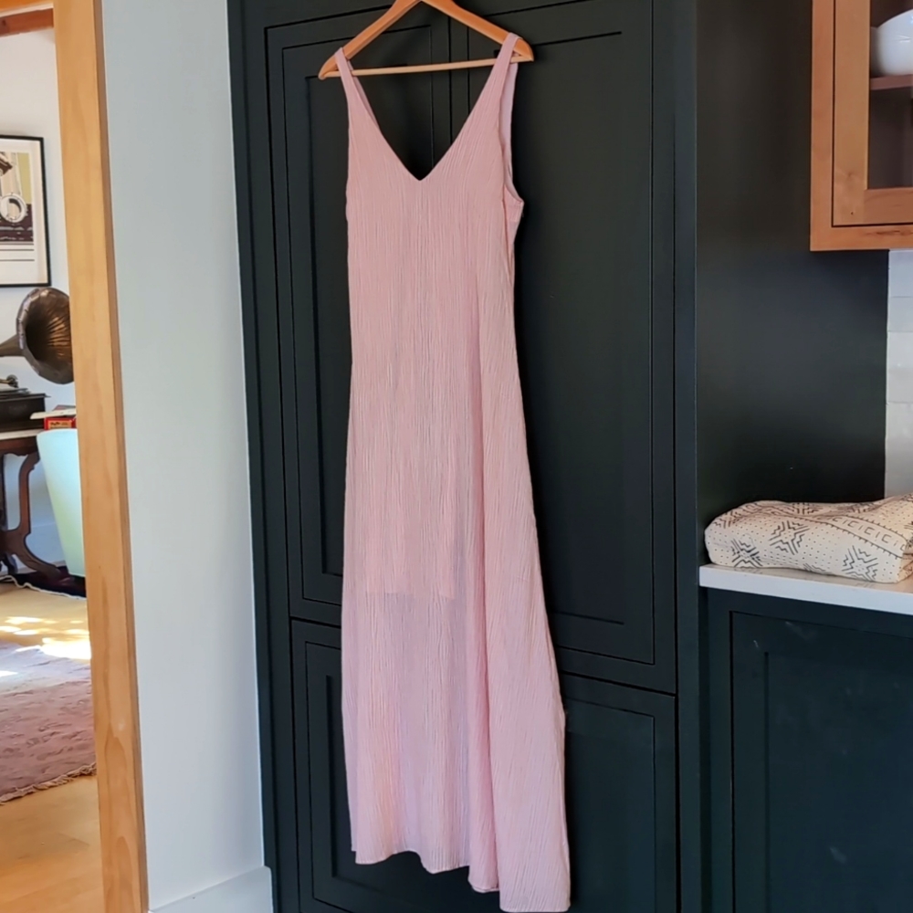 Line & Dot gauzy maxi dress pink, size M